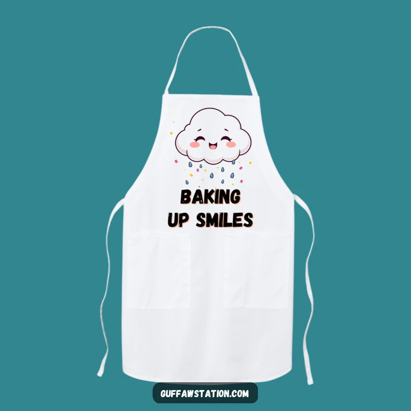 Funny Happy Cloud Confetti Apron - Cook with Joyful Smiles!