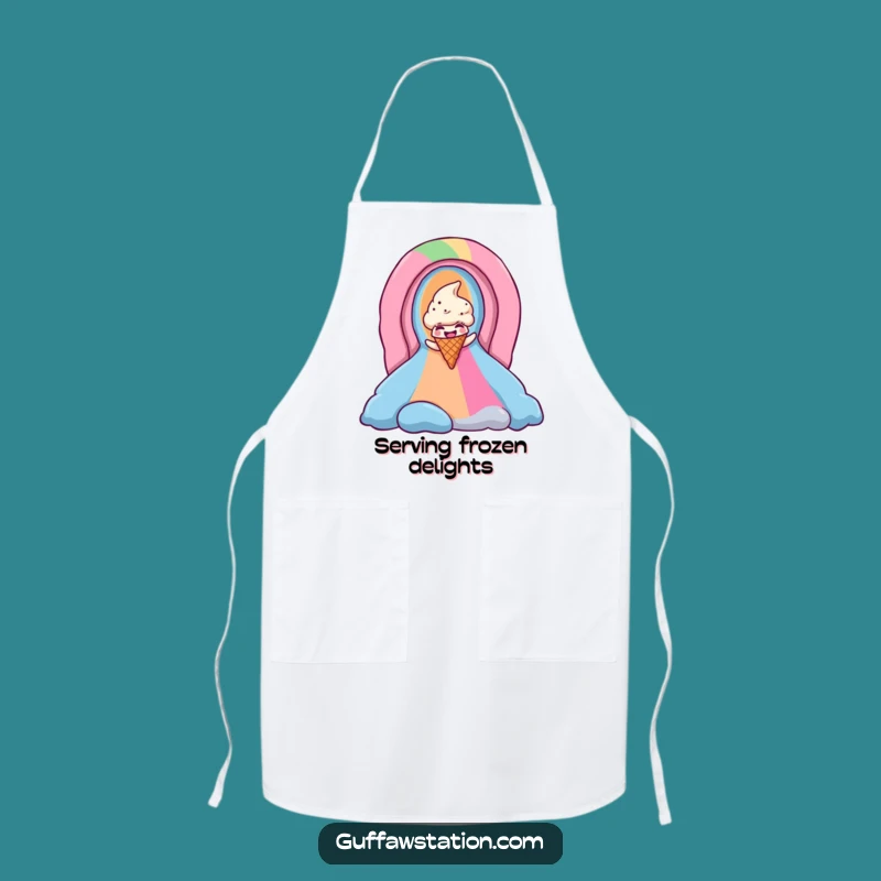 Funny Ice Cream Cone Apron - Cook with a Giggling Rainbow Vibe!