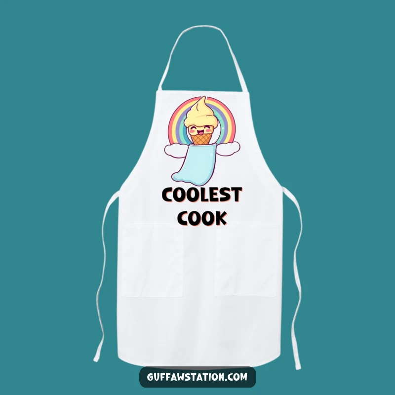 Funny Ice Cream Cone Apron: Hilarious Kitchen Wear for Sweet Treat Makers!