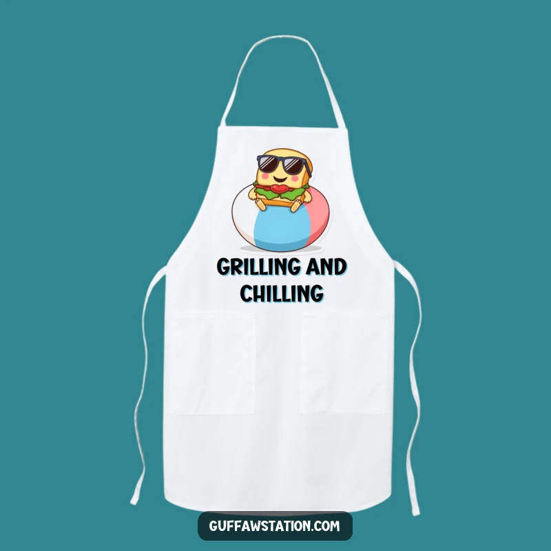 Funny Sandwich Beach Apron, Cartoon Summer Fun, Practical Funny Gift