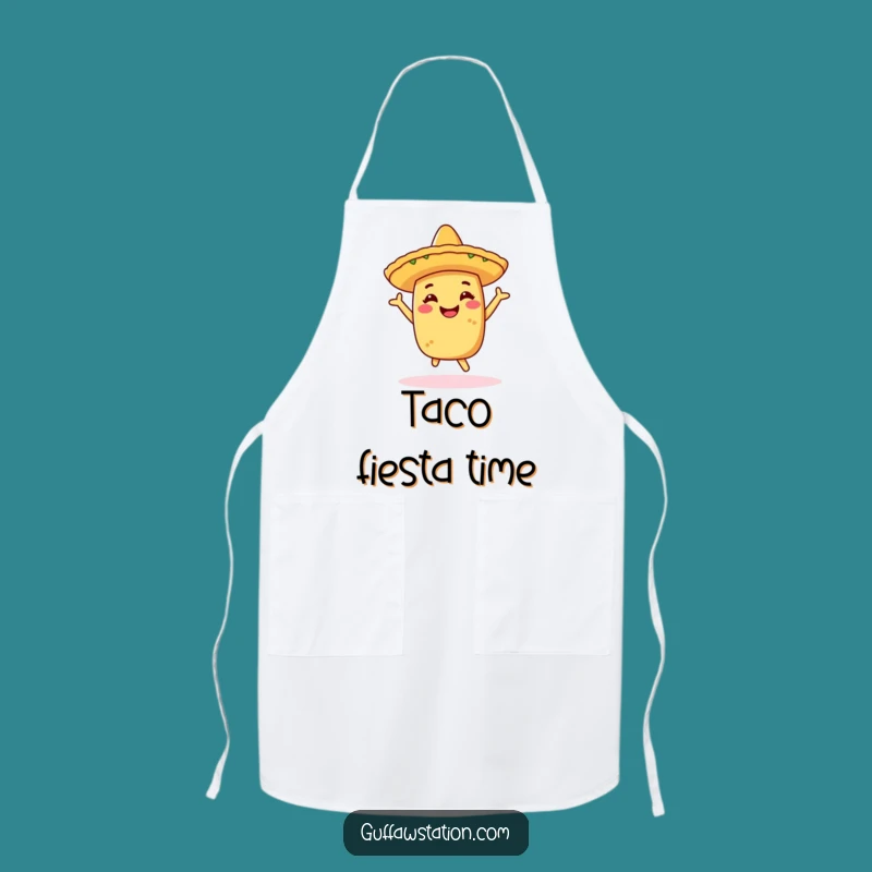 Funny Taco Dancing Apron - Festive Chef's Fiesta Wear Gift