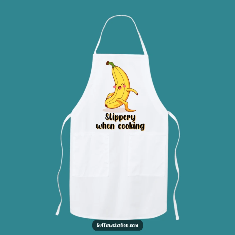 Funny Banana Slipping Apron - Exaggerated Flair Kitchen Fun Wear