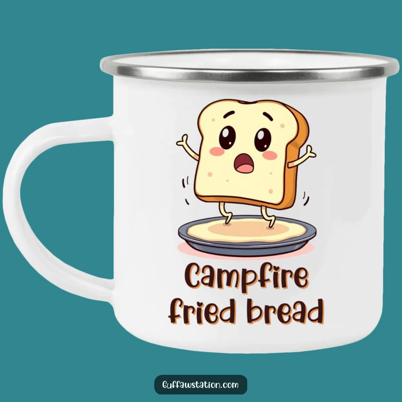 Funny Toast Hops Camping Mug: Surprised Cartoon Character Cup For Outdoor Gift