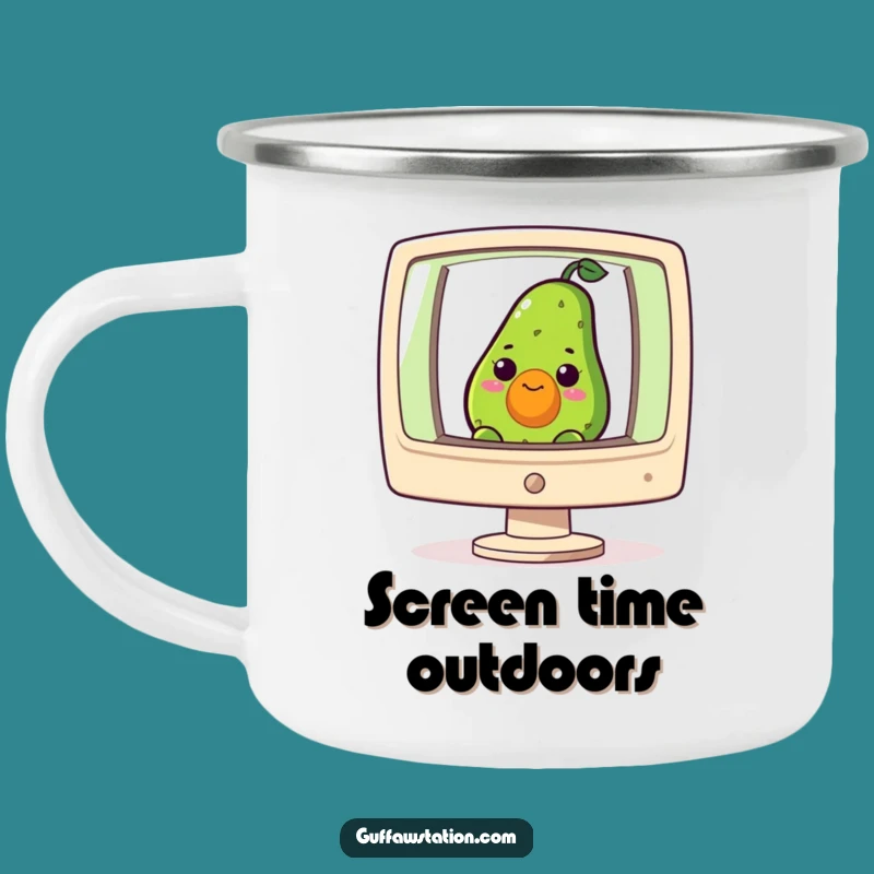 Funny Avocado Computer Camping Mug - Nerdy Tech Outdoor Gift
