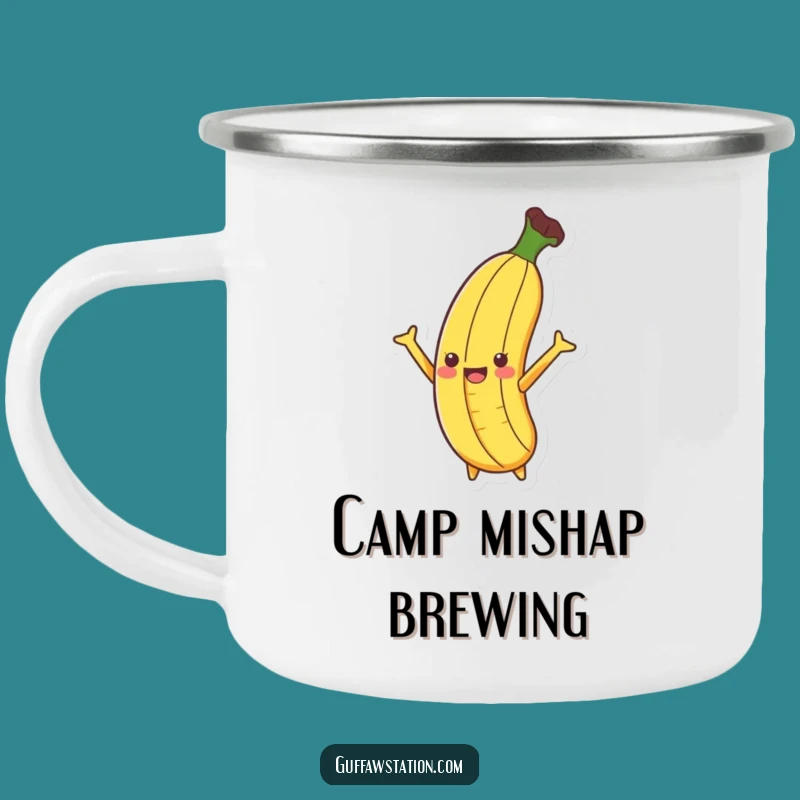 Funny Banana Slip Camping Mug: Slipping Adventures
