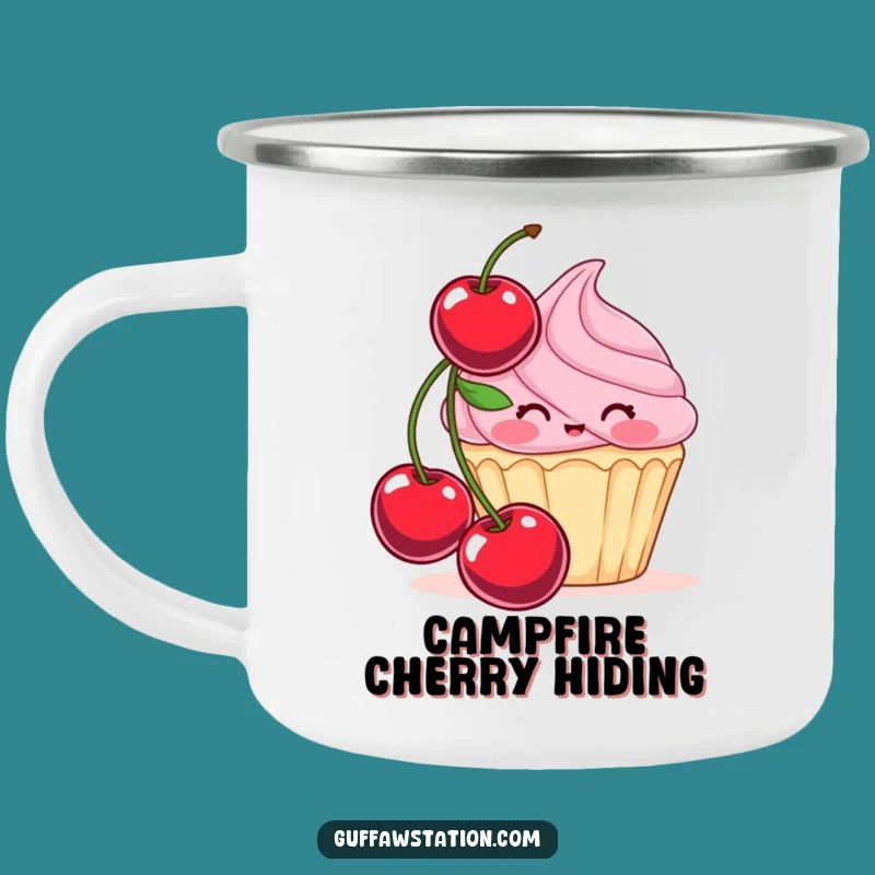 Funny Blushing Cupcake Camping Mug: Sweet Adventures for Shy Souls