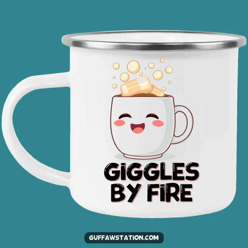 Funny Coffee Camp Mug: Laughter Overflowing Design, Great Funny Gift for Campers