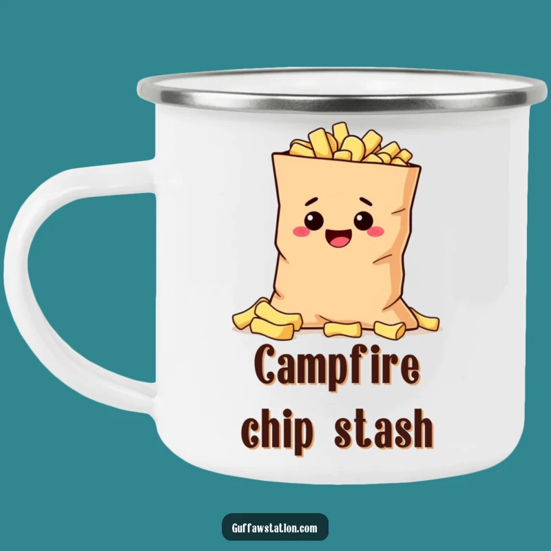 Funny Mischievous Potato Enamel Mug - Hilarious Camp Snack Gift