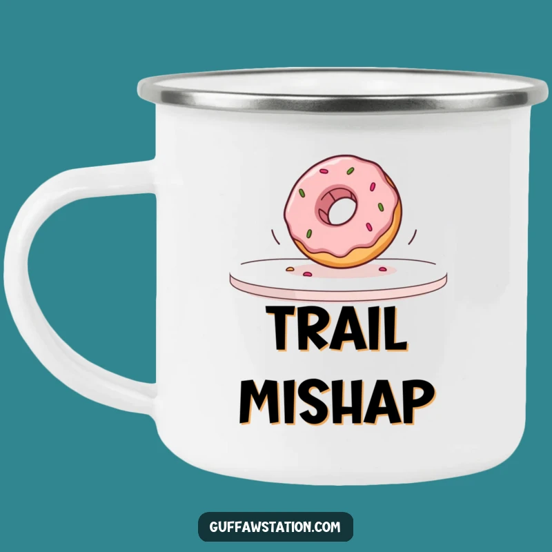 Funny Slow Motion Donut Camping Mug: Quirky Campfire Companion, Perfect Funny Gift