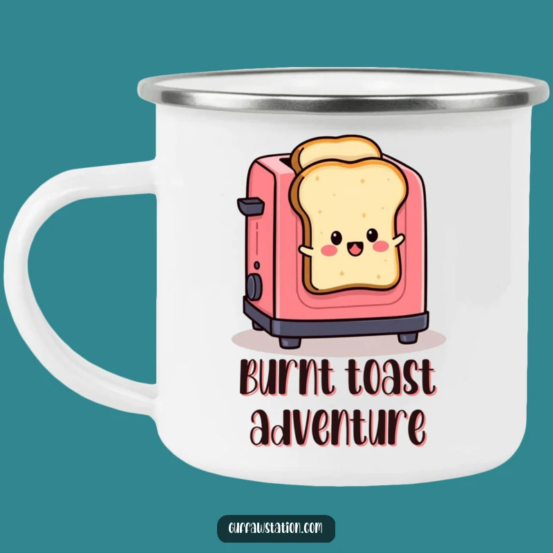 Funny Toast Camp Mug: Hilarious Outdoor Breakfast Escape Vessel - Awesome Funny Gift!