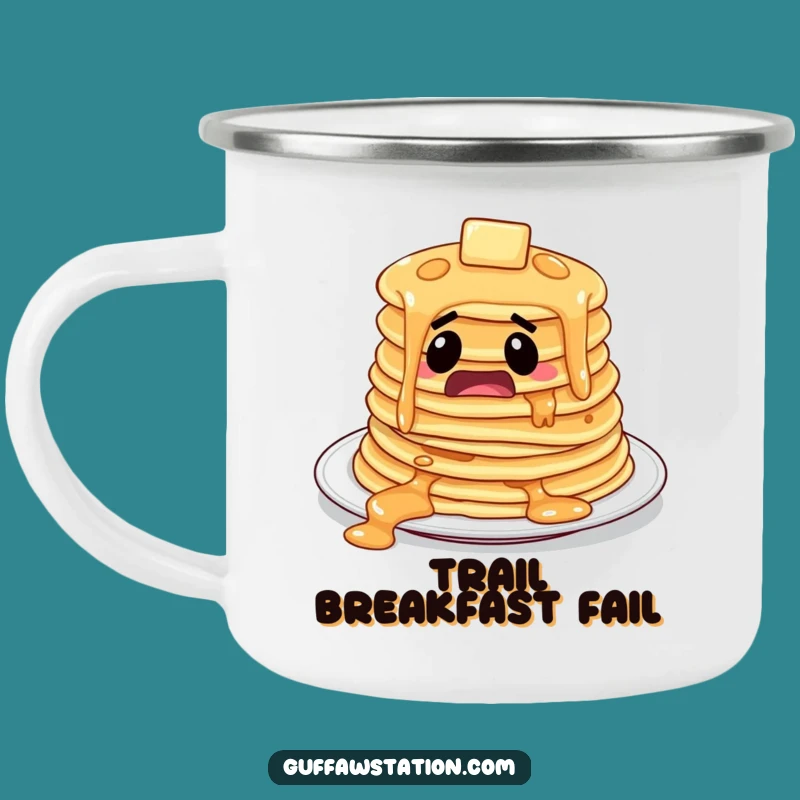 Funny Pancakes Sliding Camping Mug: Breakfast Adventures!