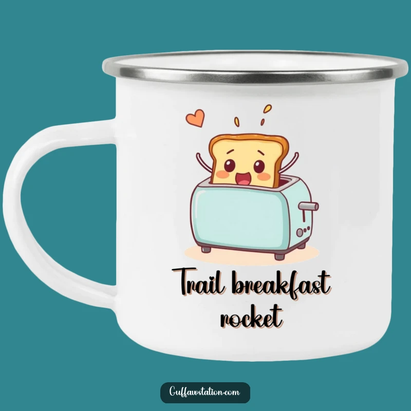 Funny Surprised Toast Camping Mug: Enjoy Coffee with This Hilarious Outdoor Breakfast