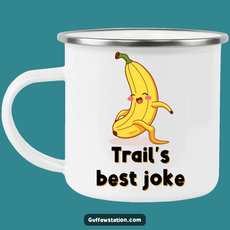 Funny Banana Slipping Camping Mug - Exaggerated Flair Outdoor Fun