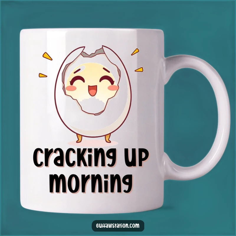 Funny Shocked Egg Mug: Startled Character Surprise, Perfect Hilarious Gift for Breakfast Lovers!