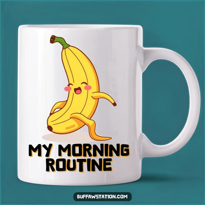 Funny Banana Slipping Mug Gift - Hilarious Exaggerated Flair Coffee Cup