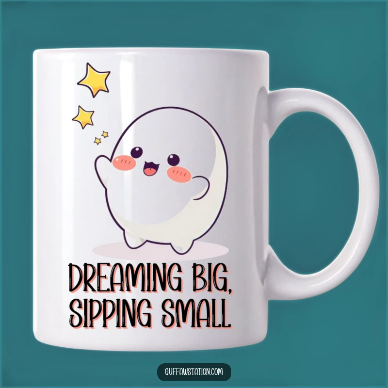 Funny Blob Catching Stars Mug - Whimsical & Funny Gift for Dreamers!