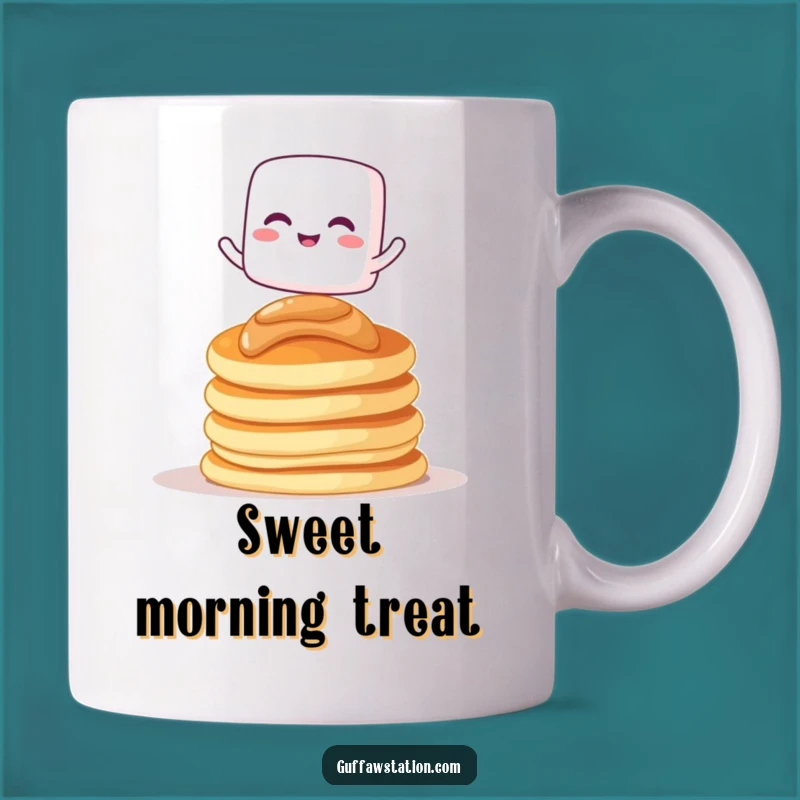 Funny Marshmallow Pancakes Mug: Giggling Cartoon Character Gift For Sweet Lovers