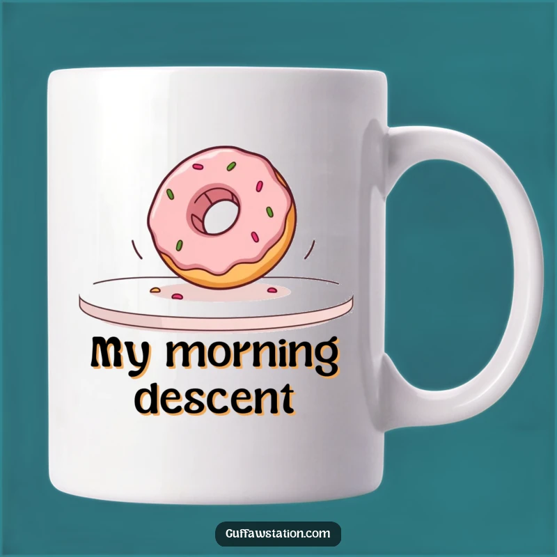Funny Slow Motion Donut Mug: Hilarious Coffee Cup for Donut Lovers, Perfect Gift
