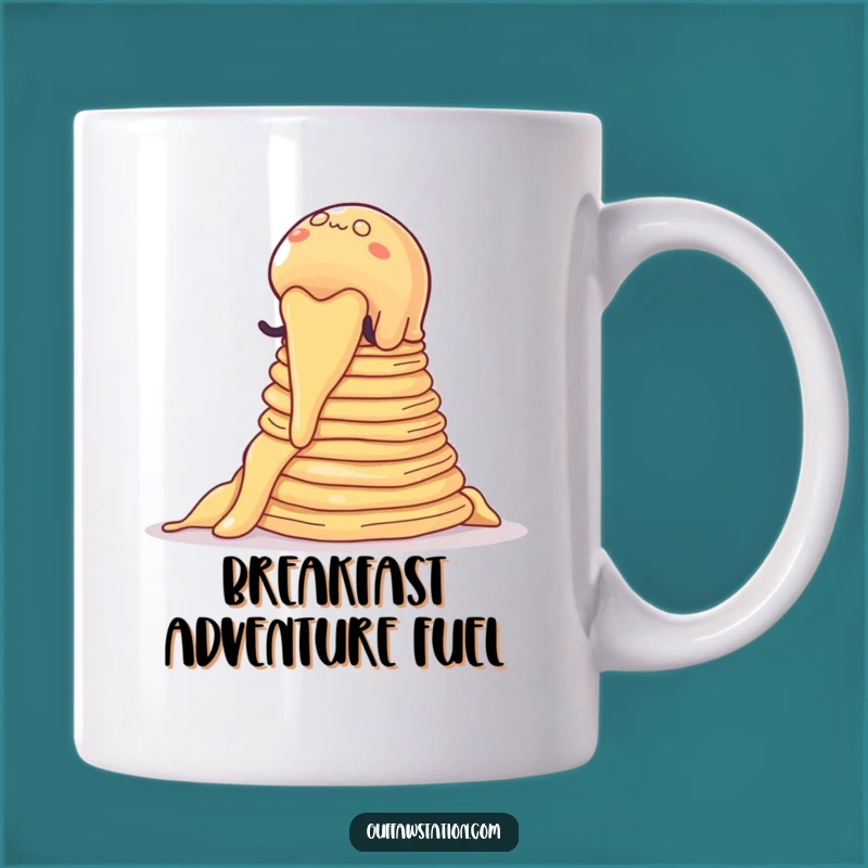 Funny Wobbly Jelly Pancake Climb Mug, Cartoon Character, Hilarious Funny Gift