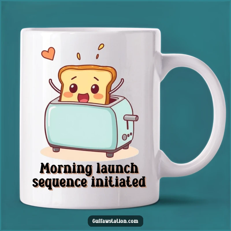 Funny Surprised Toast Flying Mug: A Hilarious Breakfast Gag Gift for Toast Lovers
