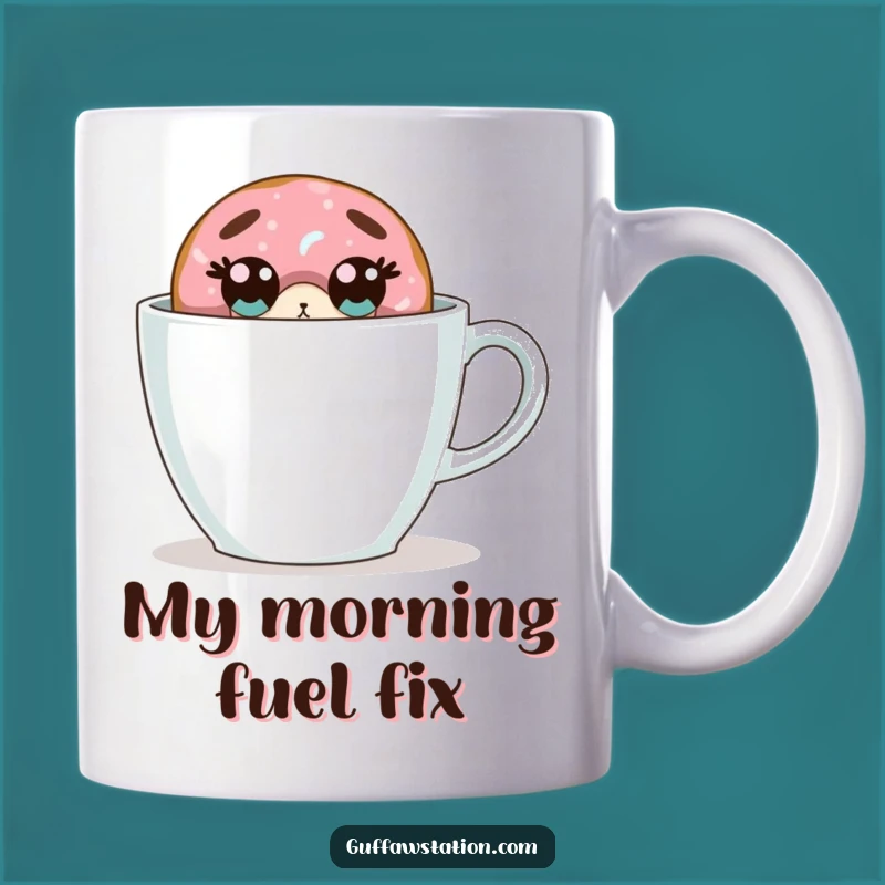 Funny Surprised Donut Mug - Coffee & Donut Hide & Seek Gift!