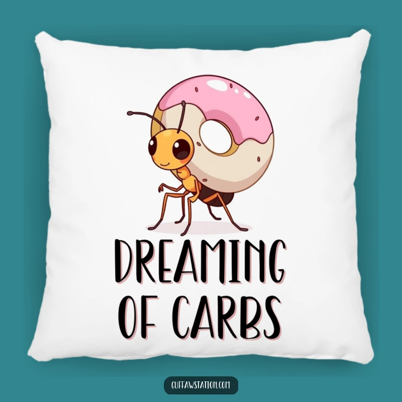 Funny Ant Donut Pillow - Determined Tiny Strength Cushion