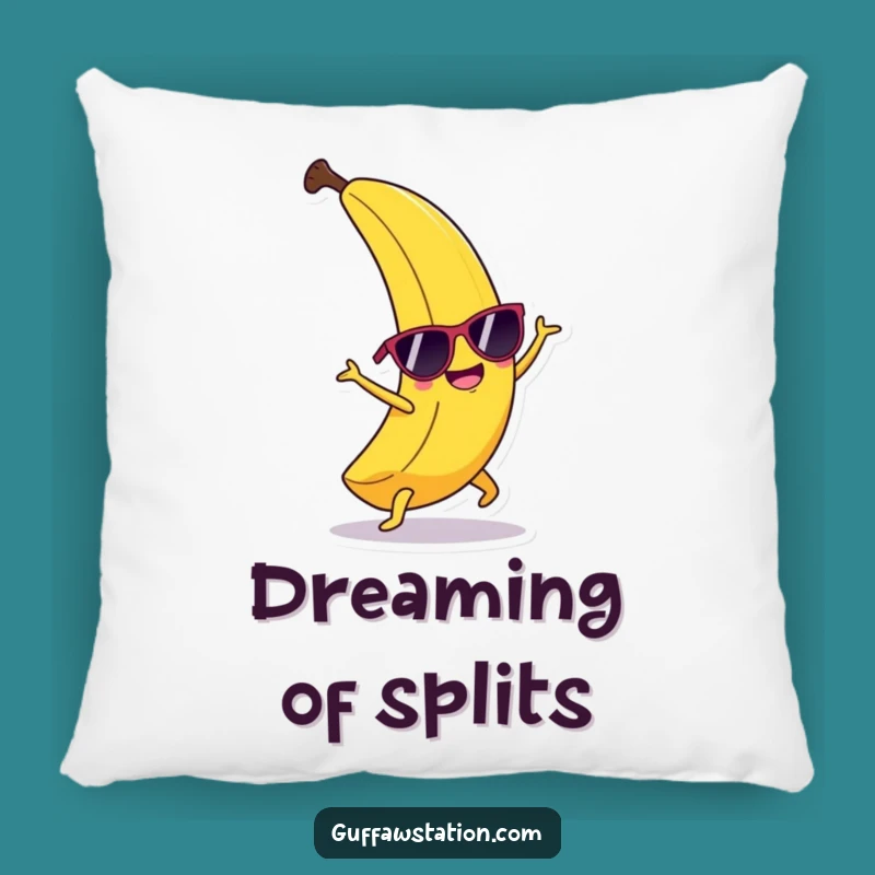 Funny Banana Cartwheel Pillow: Cuddle Up with Sunny Cheer!