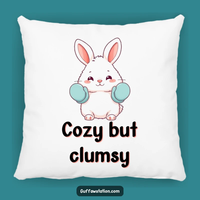 Funny Bunny Oven Mitts Pillow - Cozy & Hilarious Baking Decor Gift