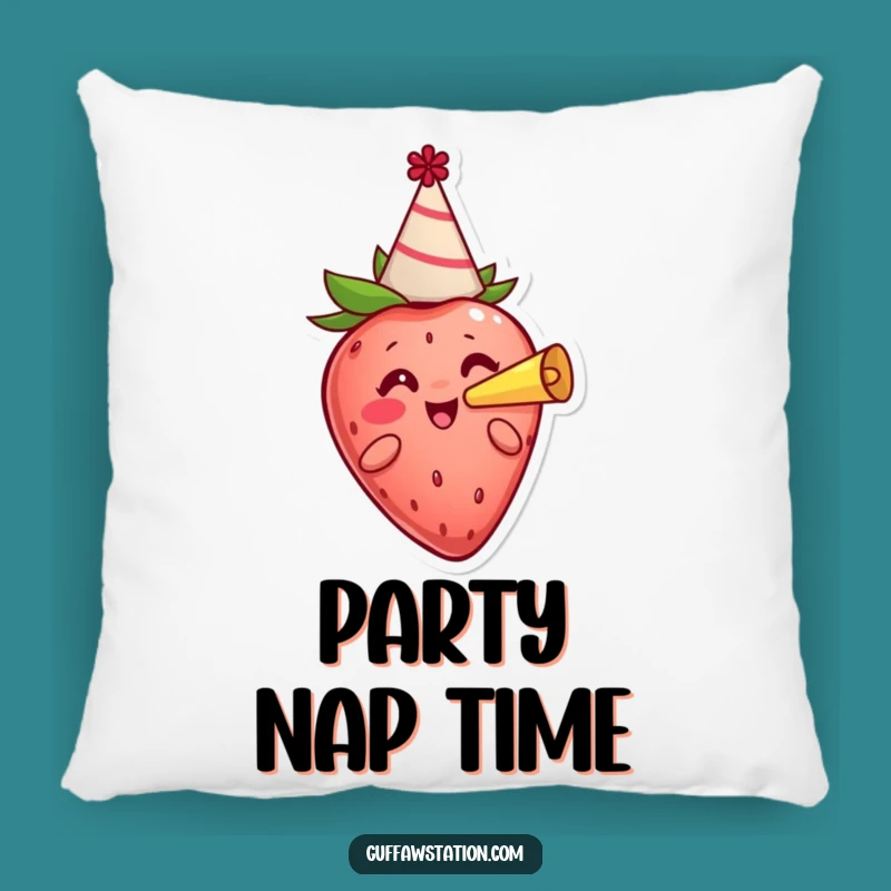 Funny Cheerful Strawberry Pillow - Cozy & Festive Comfort Gift