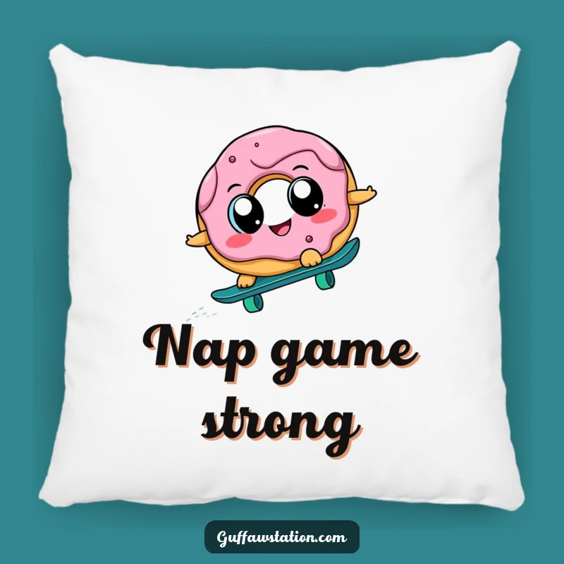 Funny Donut Skateboard Pillow: Cozy Comfort Meets Hilarious Design, Great Gift