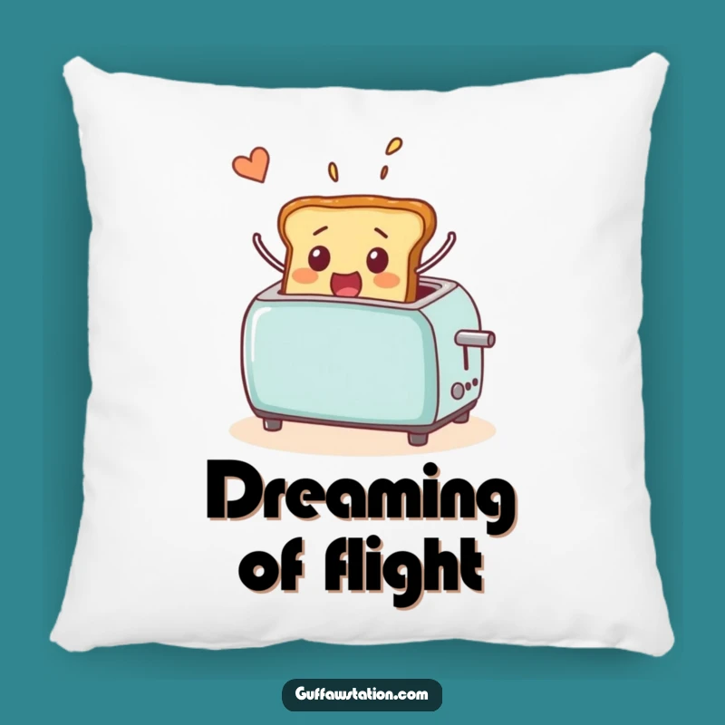 Funny Flying Toast Pillow: Add Comfy Humor to Your Couch with This Design