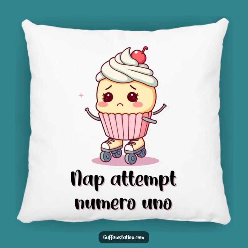 Funny Roller Skate Cupcake Pillow: Soft & Bewildered Comfort, Gift!