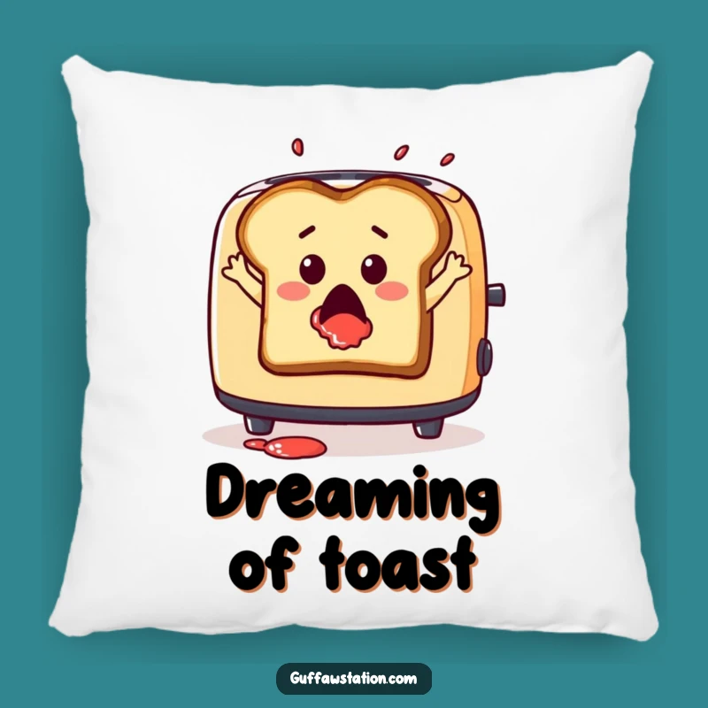 Funny Toast Leap Pillow - Soft, Comfy, and Hilarious Breakfast Decor Gift