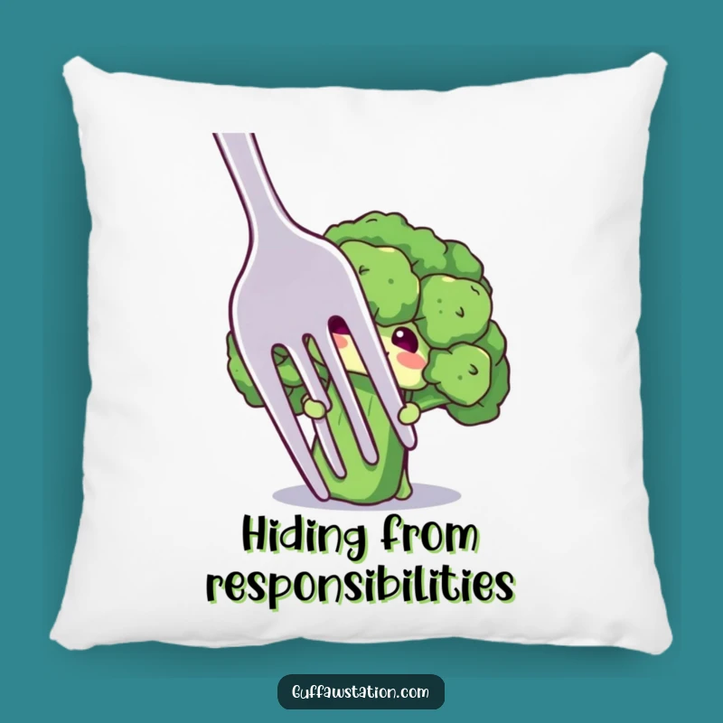 Funny Broccoli Pillow: Shy Floret Comfort, Gentle Humor