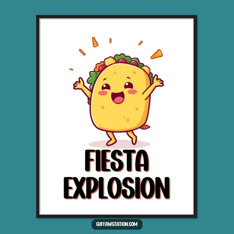 Funny Taco Dance Digital Art: Instant Fiesta, Printable Hilarious Gift for Instant Joy!