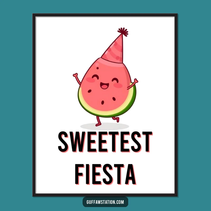 Funny Watermelon Dancing Digital Art: Instant Hilarious Decor for Festive Homes!