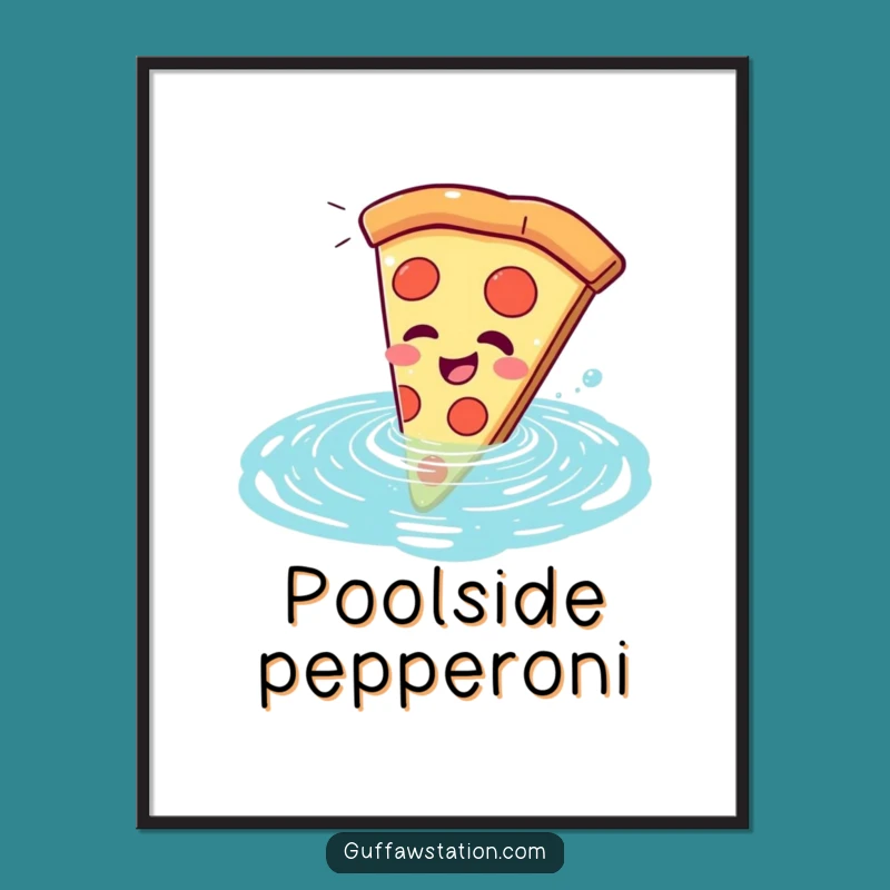 Funny Pizza Pool Plunge Digital Art - Instant Hilarious Decor!