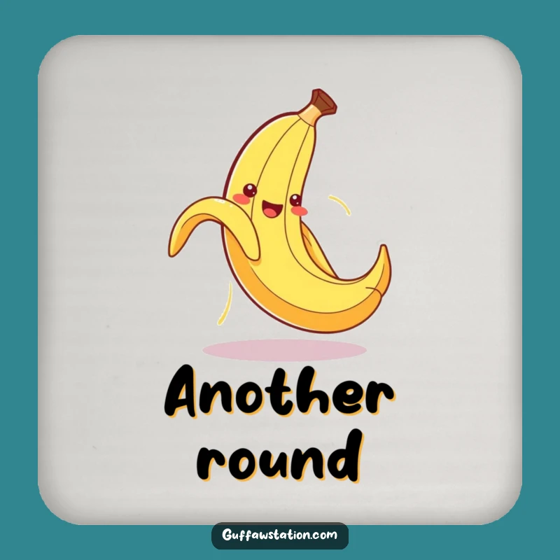 Funny Banana Peel Drink Coaster: Protect Surfaces with this Self-Slipping Art