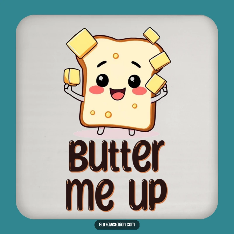 Funny Juggling Toast Butter Coaster - Breakfast Protectant Gift