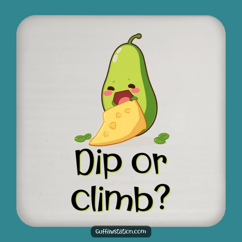Funny Avocado Chip Coasters: Ambitious Foodie Protection - Unique Funny Gift!