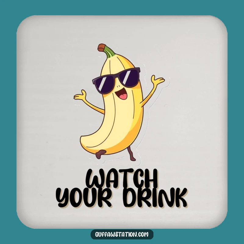 Funny Banana Peel Trickster Coaster Set - Sneaky Protection Gift