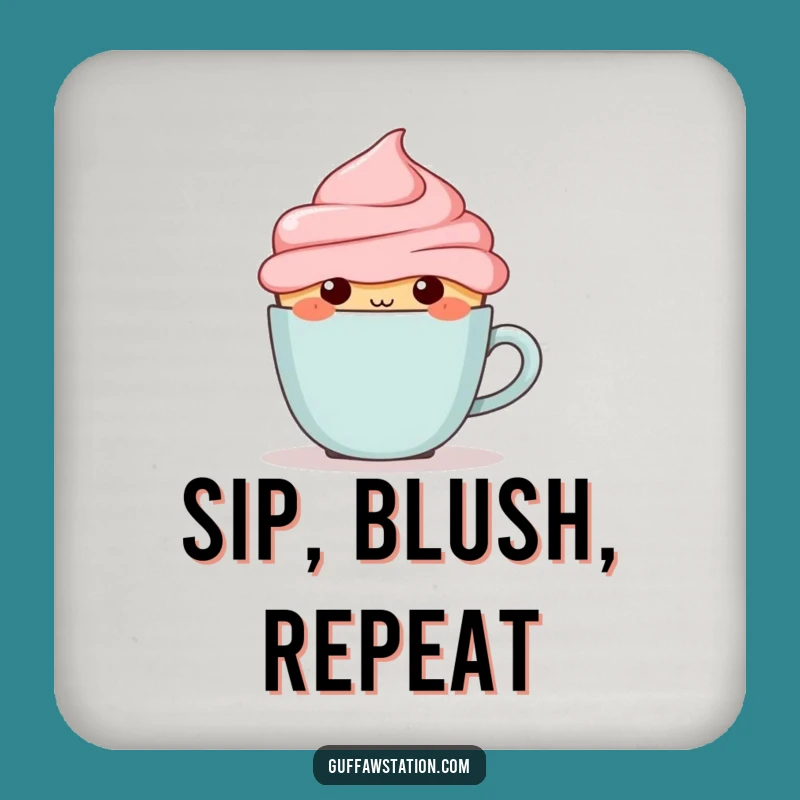 Funny Blushing Cupcake Coaster - Hilarious Sweet Protector & Gift