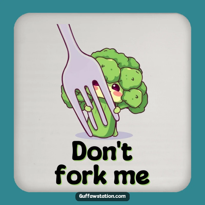 Funny Broccoli Coaster: Shy Floret Peek for Your Drinks