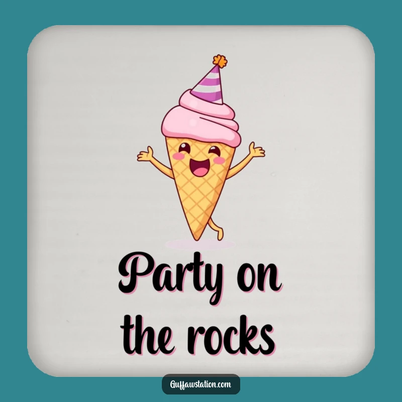 Funny Dancing Ice Cream Drink Coaster: Protect Surfaces with This Hilarious Dessert Art