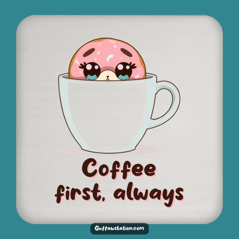 Funny Donut Coaster - Protect Surfaces from Coffee Chaos!