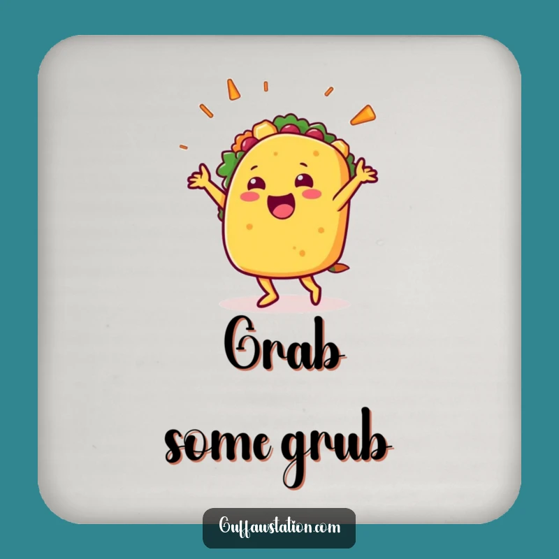 Funny Taco Dance Coaster: Protect Surfaces with Fiesta, Perfect Hilarious Gift Set!