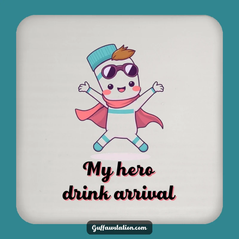 Funny Heroic Sock Coaster - Protect Surfaces with Playful Prowess, Unique Funny Gift