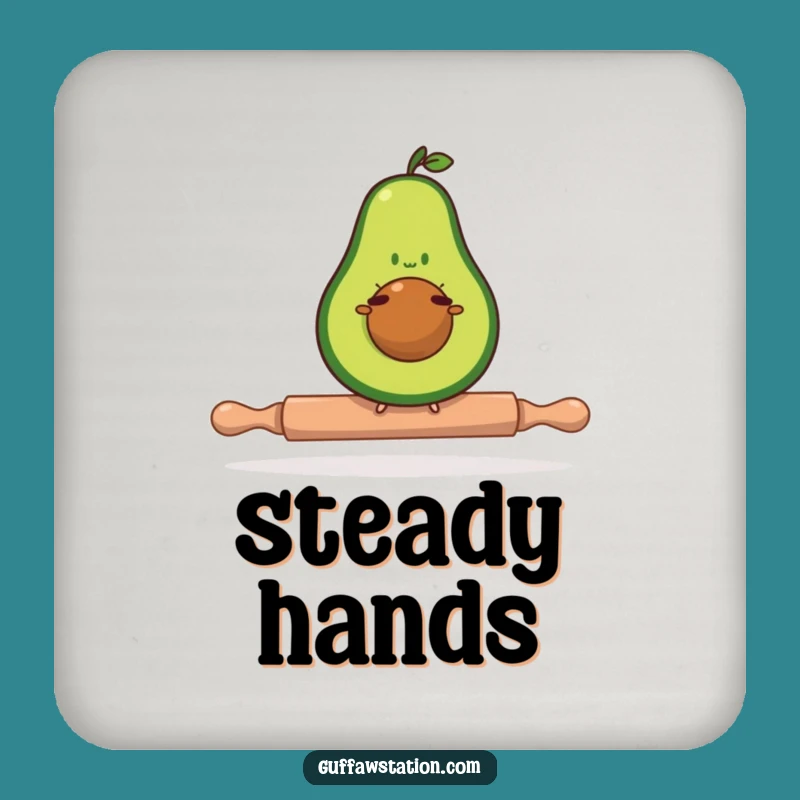 Funny Avocado Balance Coaster: Hilarious Protection for Your Surfaces!