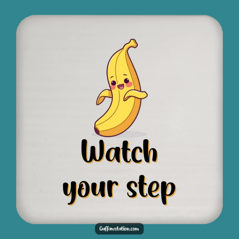 Funny Clumsy Banana Drink Coaster: Protect Surfaces with This Hilarious Fruit Art