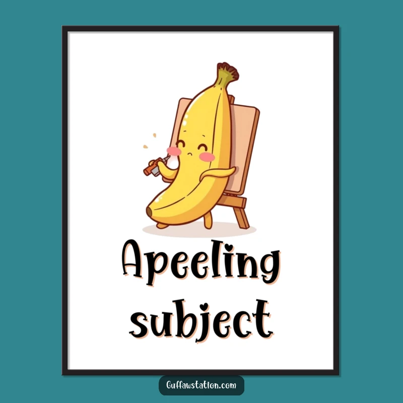 Funny Banana Self-Portrait Poster: Hilarious Art Print for Creative Spaces!